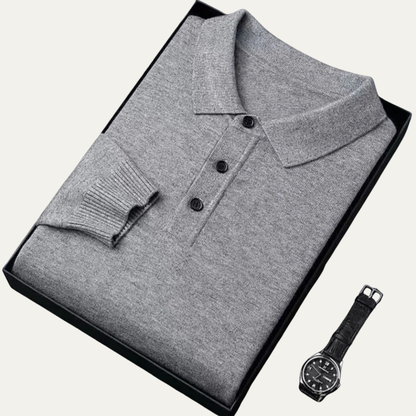 VogeLuxe | Men’s Cashmere Knitted Polo Shirt