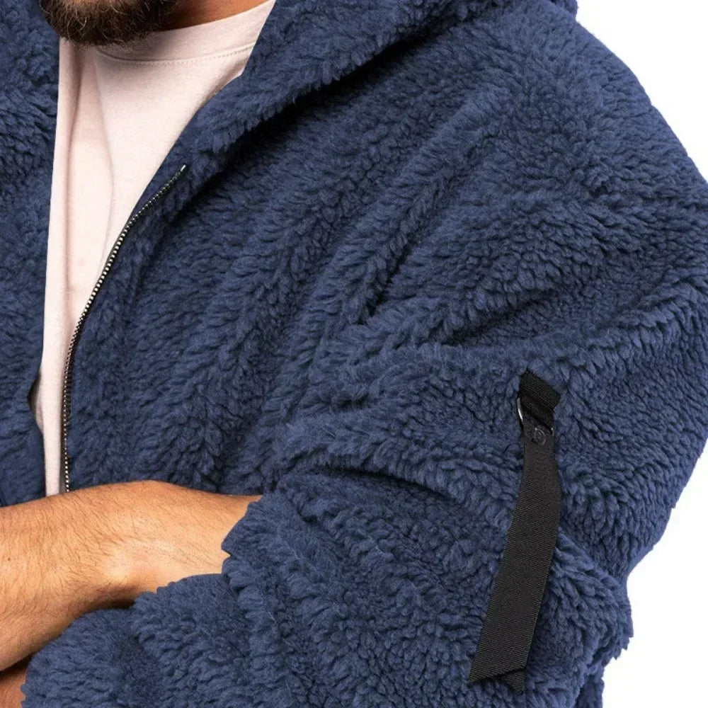 VogeLuxe | Men’s Thick Plush Winter Zip Hoodie