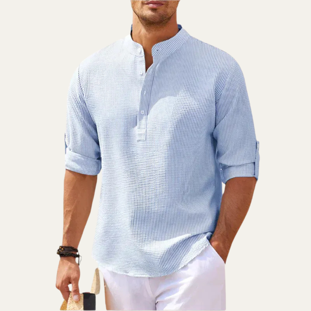 VogeLuxe | Men’s Textured Popover Shirt