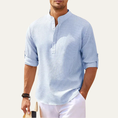VogeLuxe | Men’s Textured Popover Shirt
