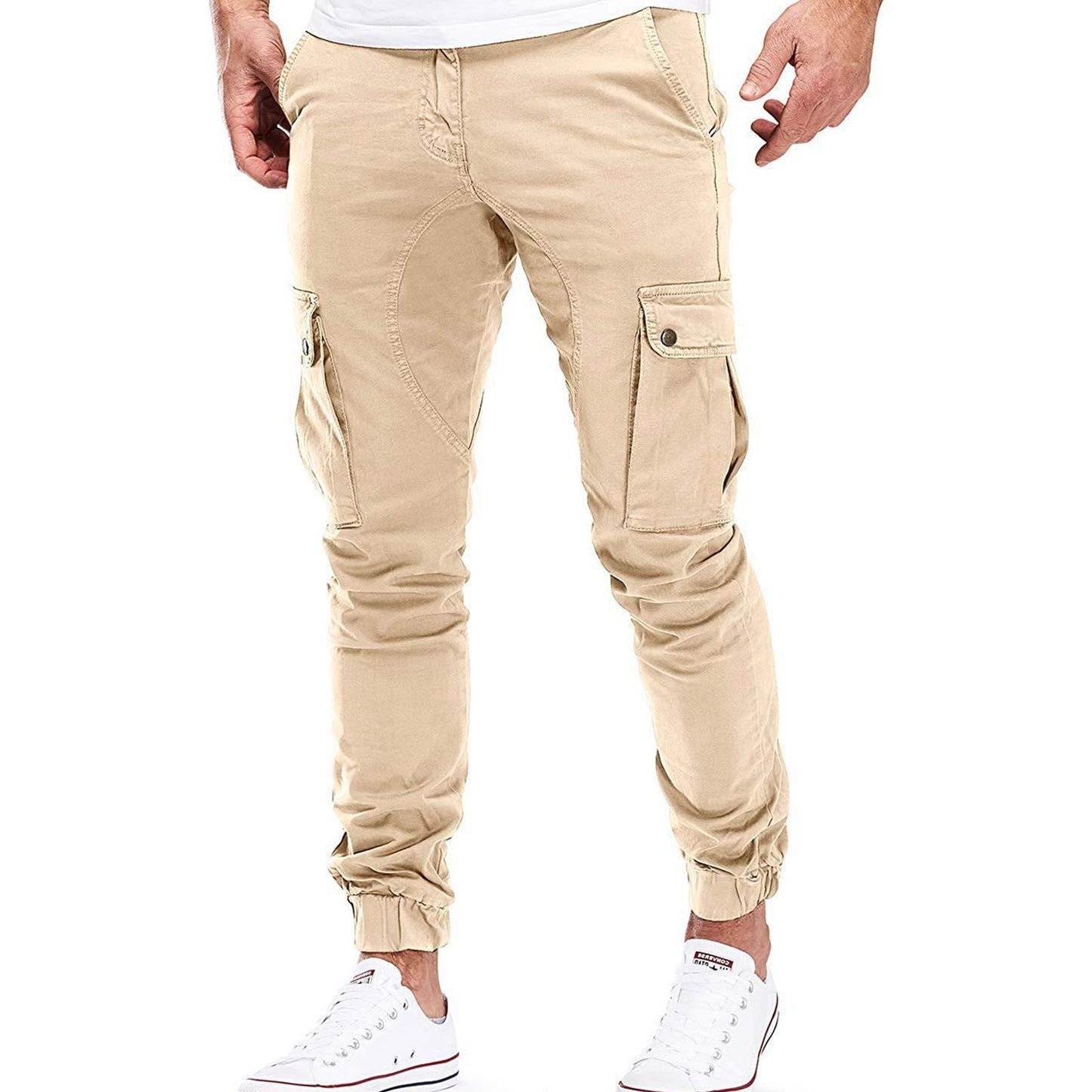 Men's Relaxed Fit Lightweight Work Trousers with Multiple Pockets