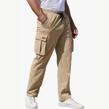 Relaxed Fit Grey Cargo Pants for Men
