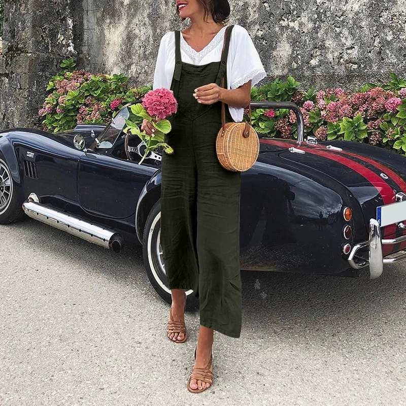 Loose Fit Summer Denim Romper for Women