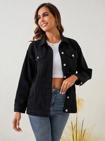 Relaxed Fit Classic Denim Jacket - VogeLuxe