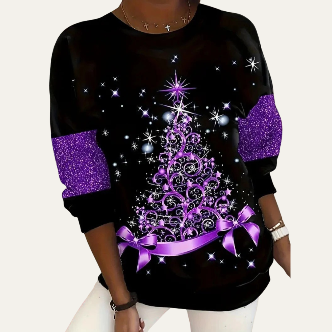 VogeLuxe | Women’s Seasonal Graphic Long Sleeve Sweatshirt