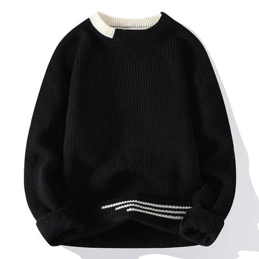 Warm Mens Crew Neck Winter Sweater - VogeLuxe