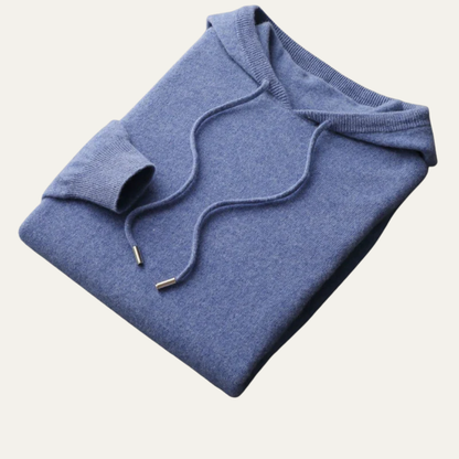 VogeLuxe | Men’s Fine-Knit Hoodie Sweater