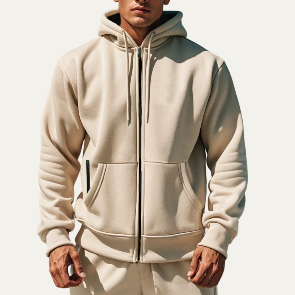 VogeLuxe | Men’s Warm Corduroy Bomber Jacket with Patch Pockets