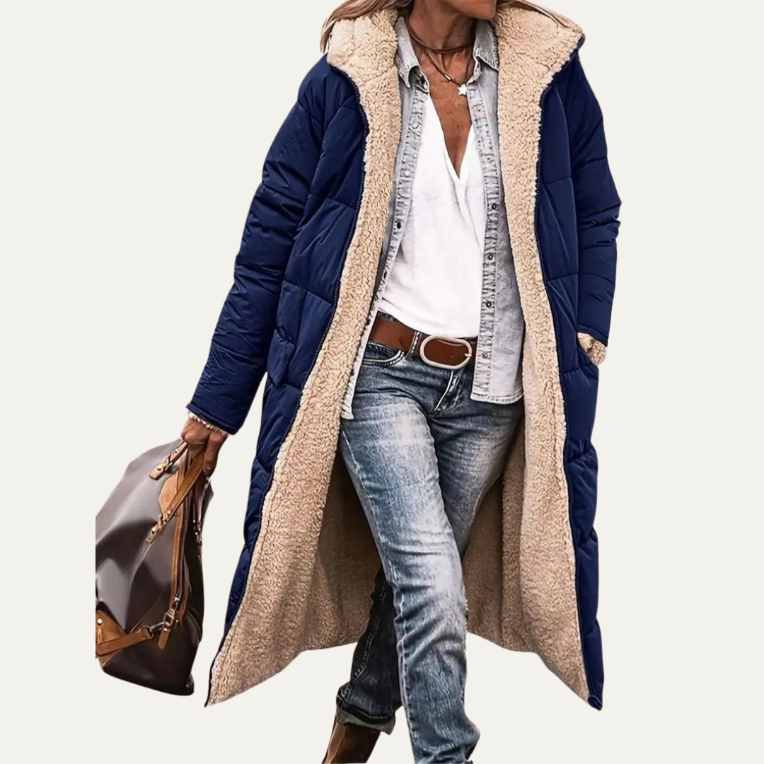 VogeLuxe | Women’s Reversible Hooded Longline Winter Coat