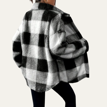 VogeLuxe | Women’s Oversized Plaid Shacket