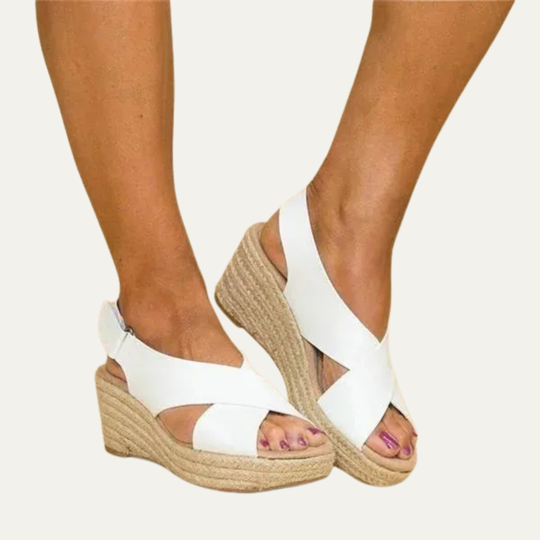 VogeLuxe | Women’s Espadrille Wedge Sandal with Peep Toe
