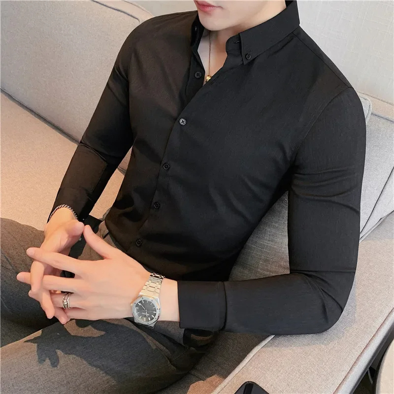 Regular Fit Mens Long Sleeve Casual Button Shirt