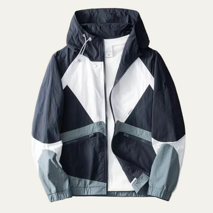 VogeLuxe | Men’s Lightweight Color Block Windbreaker Jacket