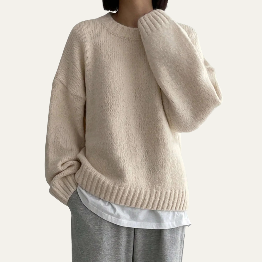 VogeLuxe | Women’s Comfortable Crew-Neck Knit Sweater