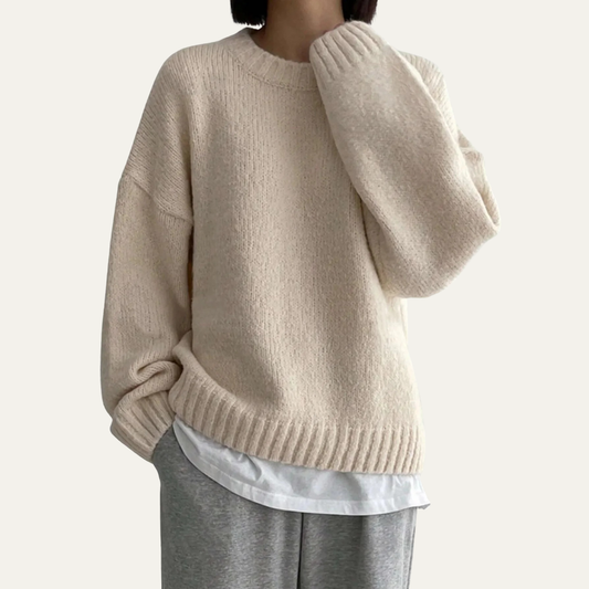 VogeLuxe | Women’s Comfortable Crew-Neck Knit Sweater