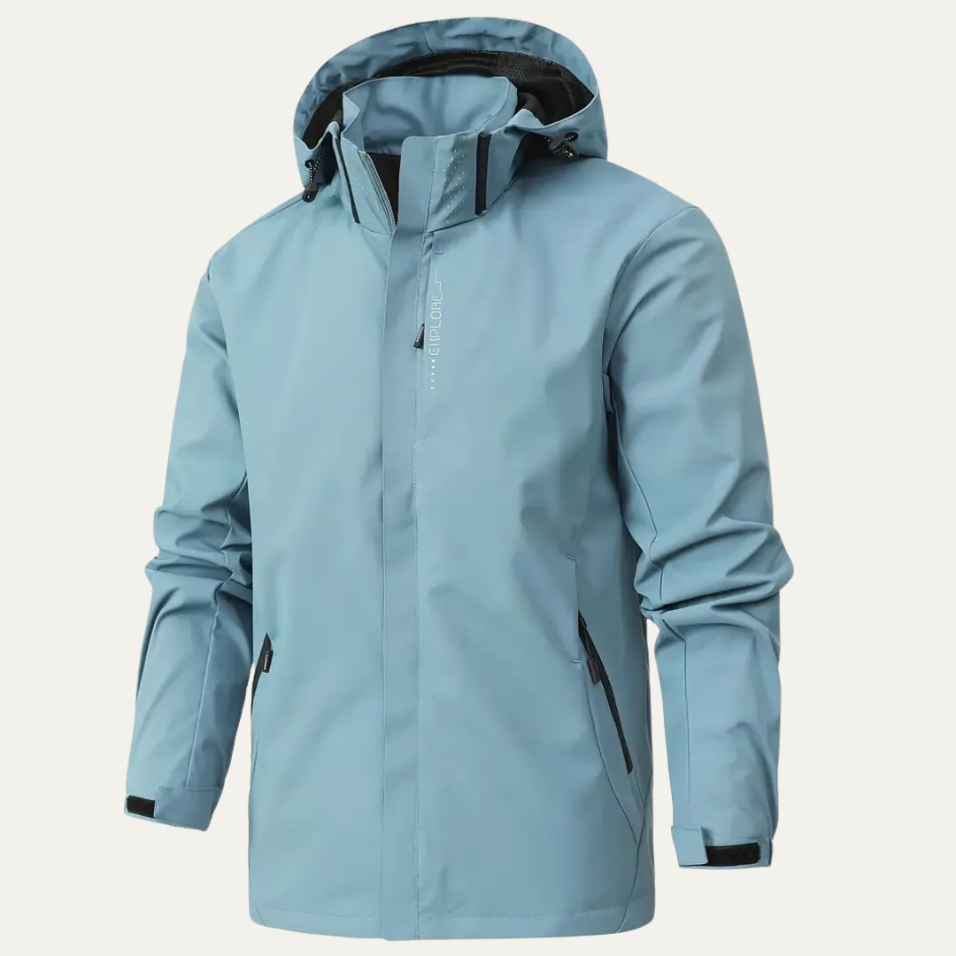 VogeLuxe | Men’s Waterproof Windproof High Neck Outdoor Shell Jacket