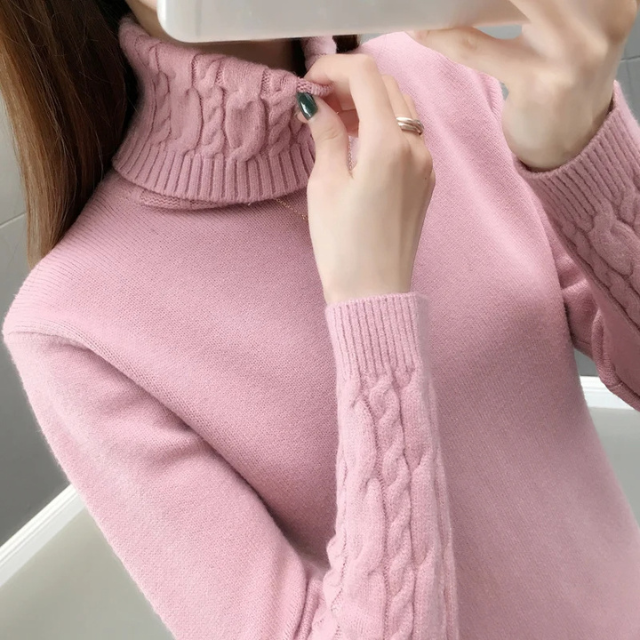 Cozy Winter Cable Knit Sweater for Women