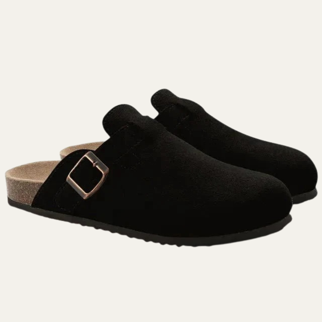 VogeLuxe | Men’s Buckled Cork Footbed Mule Clogs