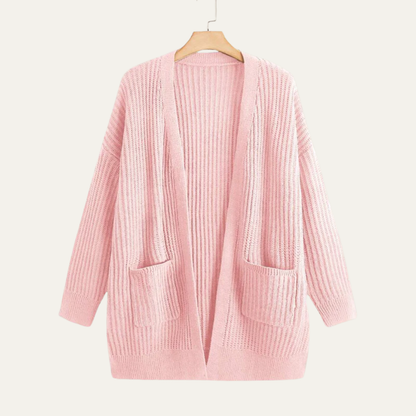 VogeLuxe | Women’s Longline Ribbed Cardigan