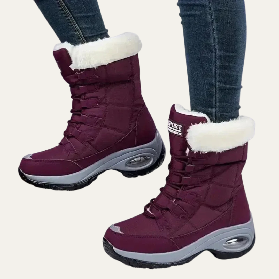 VogeLuxe | Women’s Quilted Fur Lined High Top Winter Boots