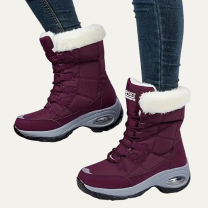 VogeLuxe | Women’s Quilted Fur Lined High Top Winter Boots