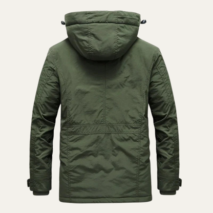 VogeLuxe | Men’s Warm Winter Quilted Puffer Jacket with Hood