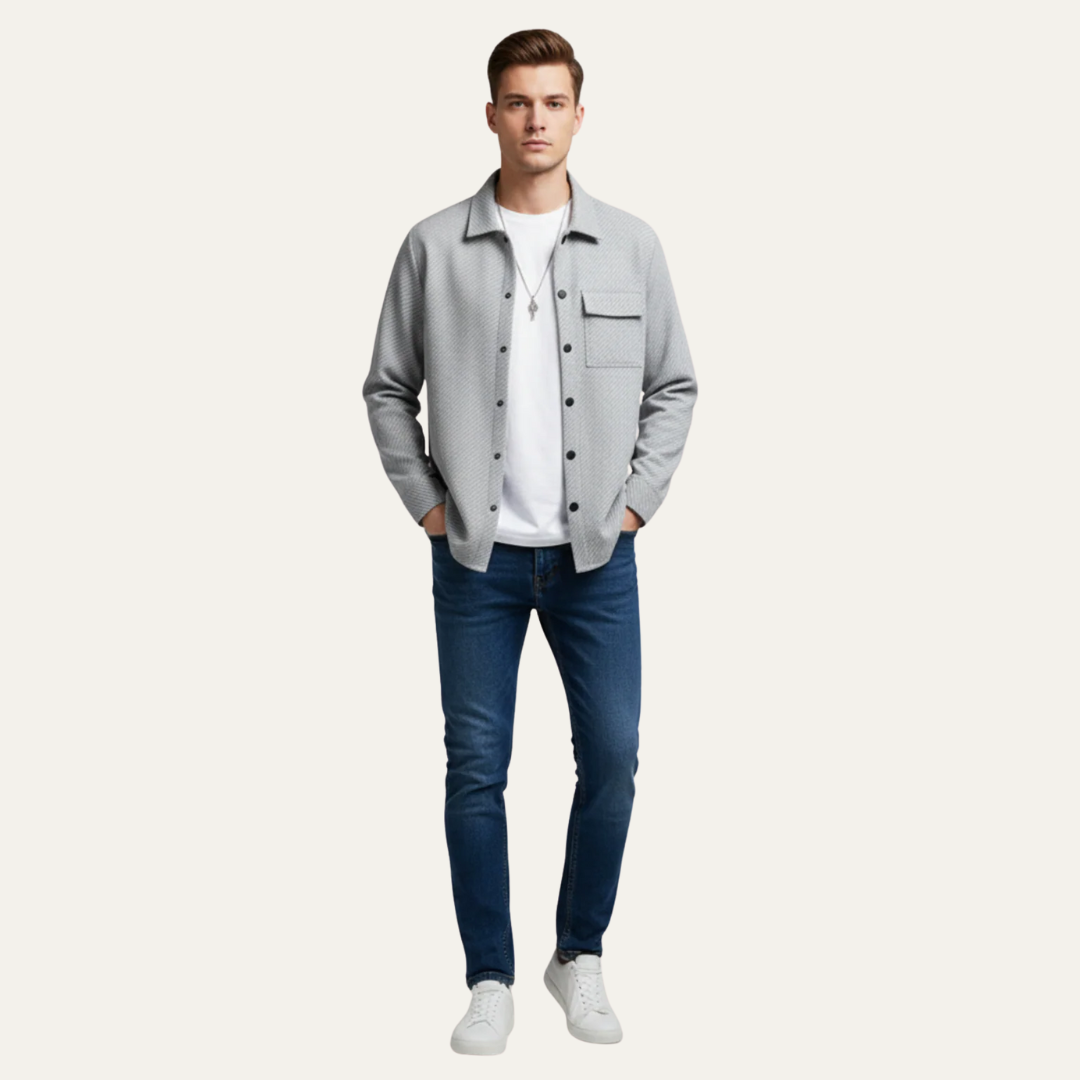 VogeLuxe | Men’s Textured Quilted Shacket