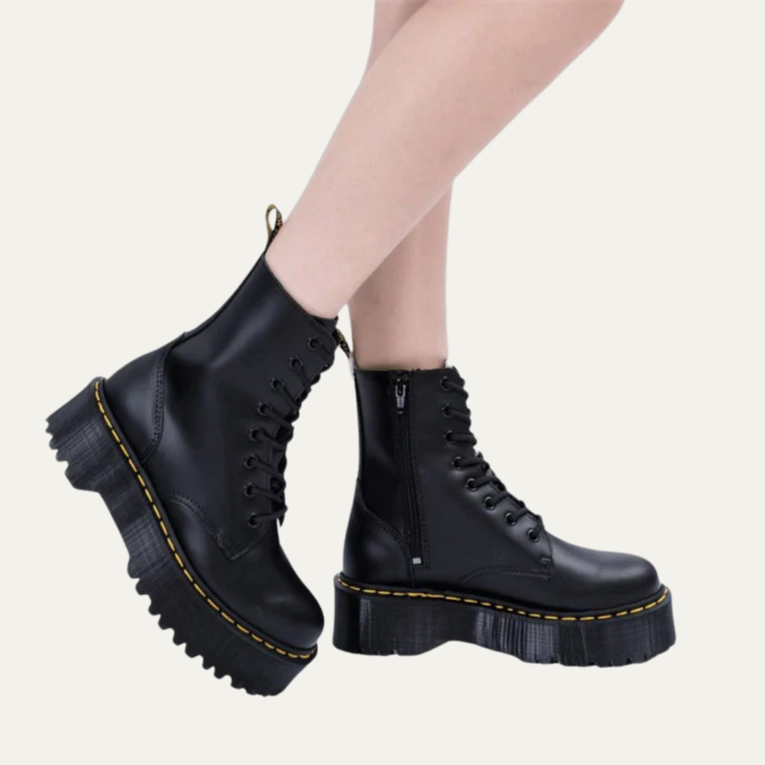 VogeLuxe | Women’s Chunky Platform Lace Up Ankle Boots