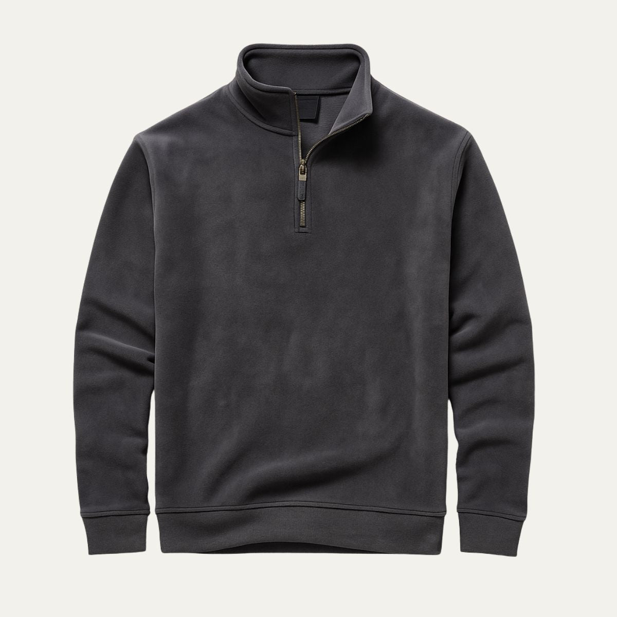 VogeLuxe | Men’s Textured Quarter Zip Stand Collar Pullover