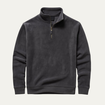 VogeLuxe | Men’s Textured Quarter Zip Stand Collar Pullover
