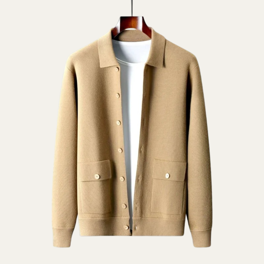 VogeLuxe | Men’s Button Front Knit Cardigan Jacket