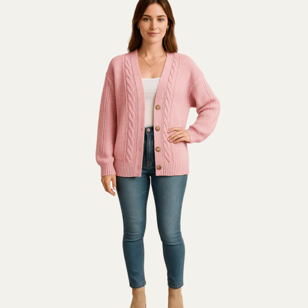 VogeLuxe | Women’s Cozy Cable Knit Cardigan
