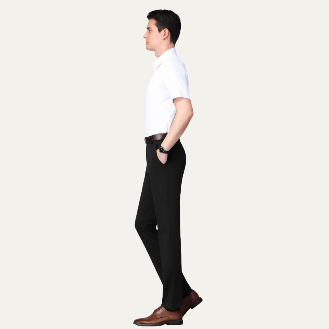 VogeLuxe | Men’s Tailored Straight Dress Trousers