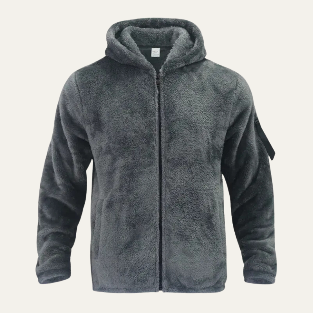 VogeLuxe | Men’s Heavy Fleece Full Zip Hooded Jacket