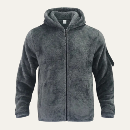 VogeLuxe | Men’s Heavy Fleece Full Zip Hooded Jacket