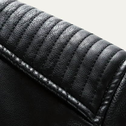 VogeLuxe | Men’s Sleek Faux Leather Motorcycle Jacket