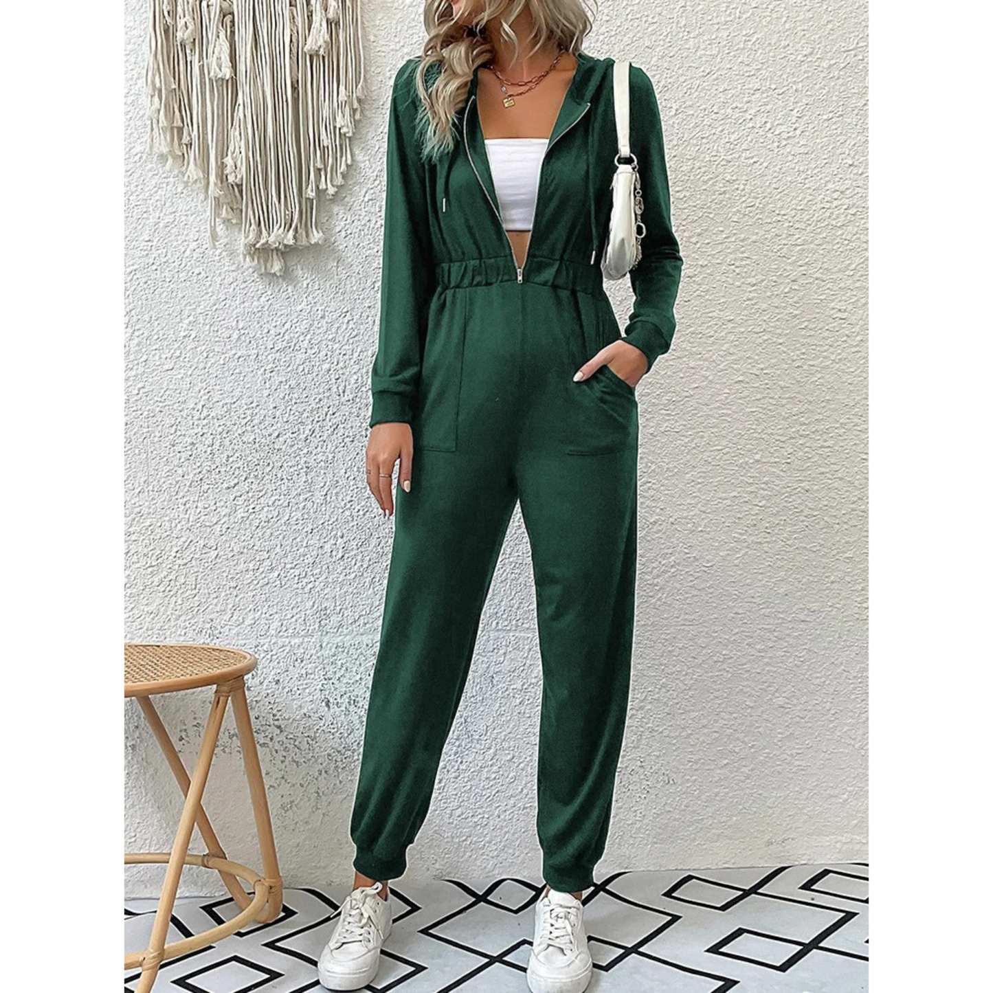 Comfortable Vintage Women's Jumpsuit Tracksuit