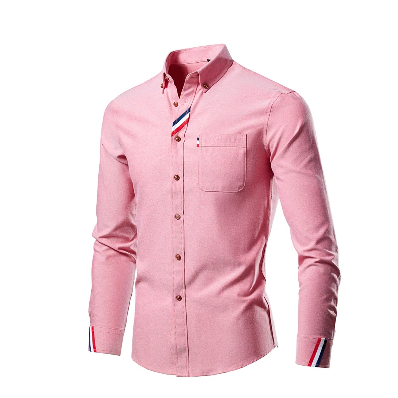 Relaxed Fit Mens Long Sleeve Button Down Shirt
