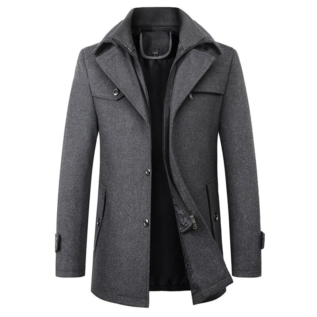 Uomo Cappotto Invernale Slim Fit Collo Alto Stiloso