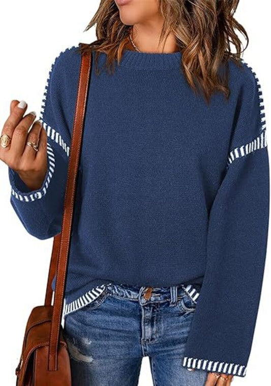 Warm Colourful Knit Winter Sweater - VogeLuxe