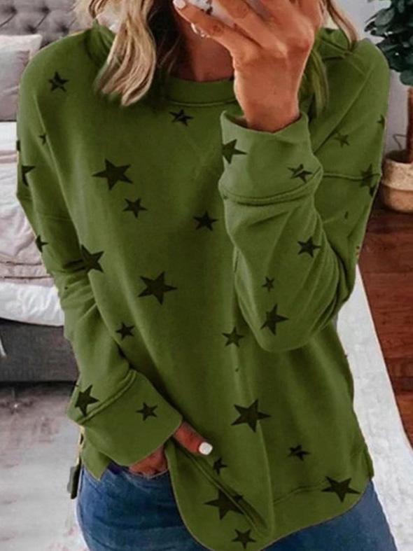 Cozy Winter Women's Star Pattern Sweatshirt