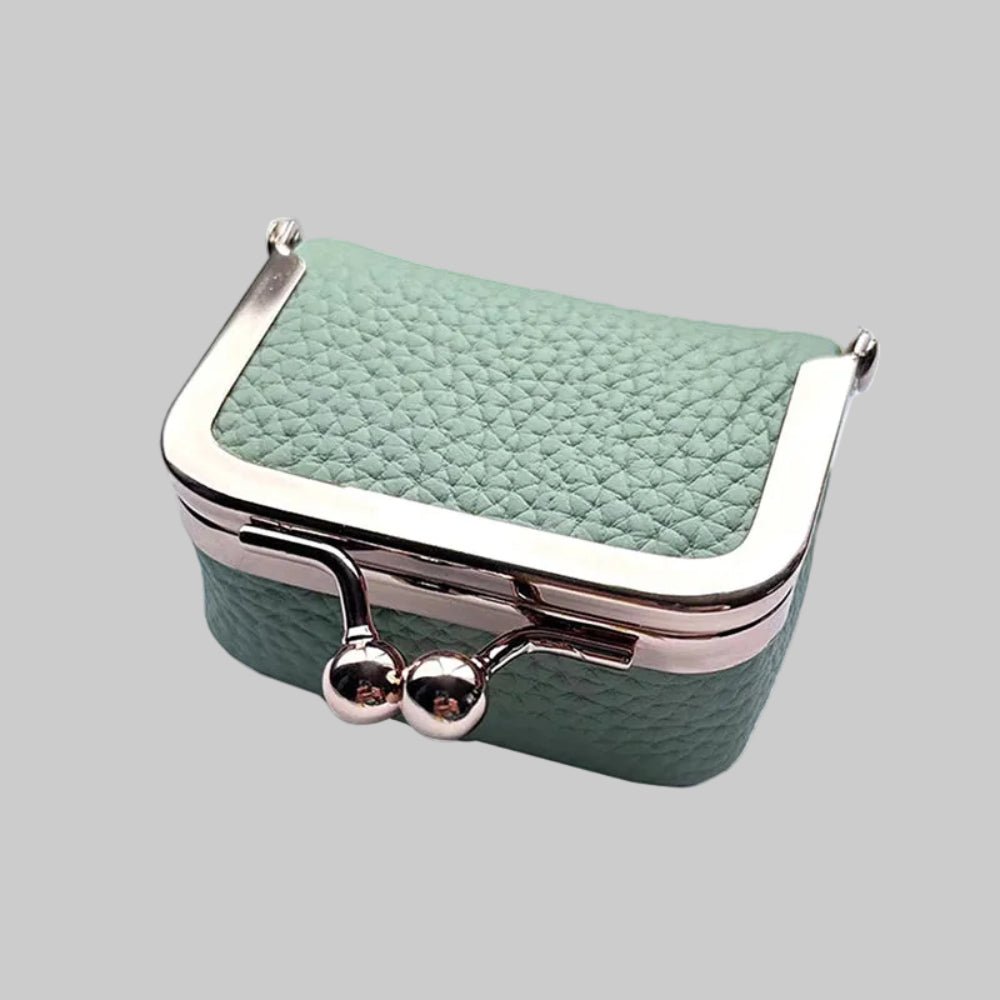 Compact Luxury Leather Jewelry Case with Lock
