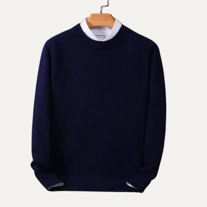 VogeLuxe | Men’s Classic Plain Knit Crew Neck Sweater
