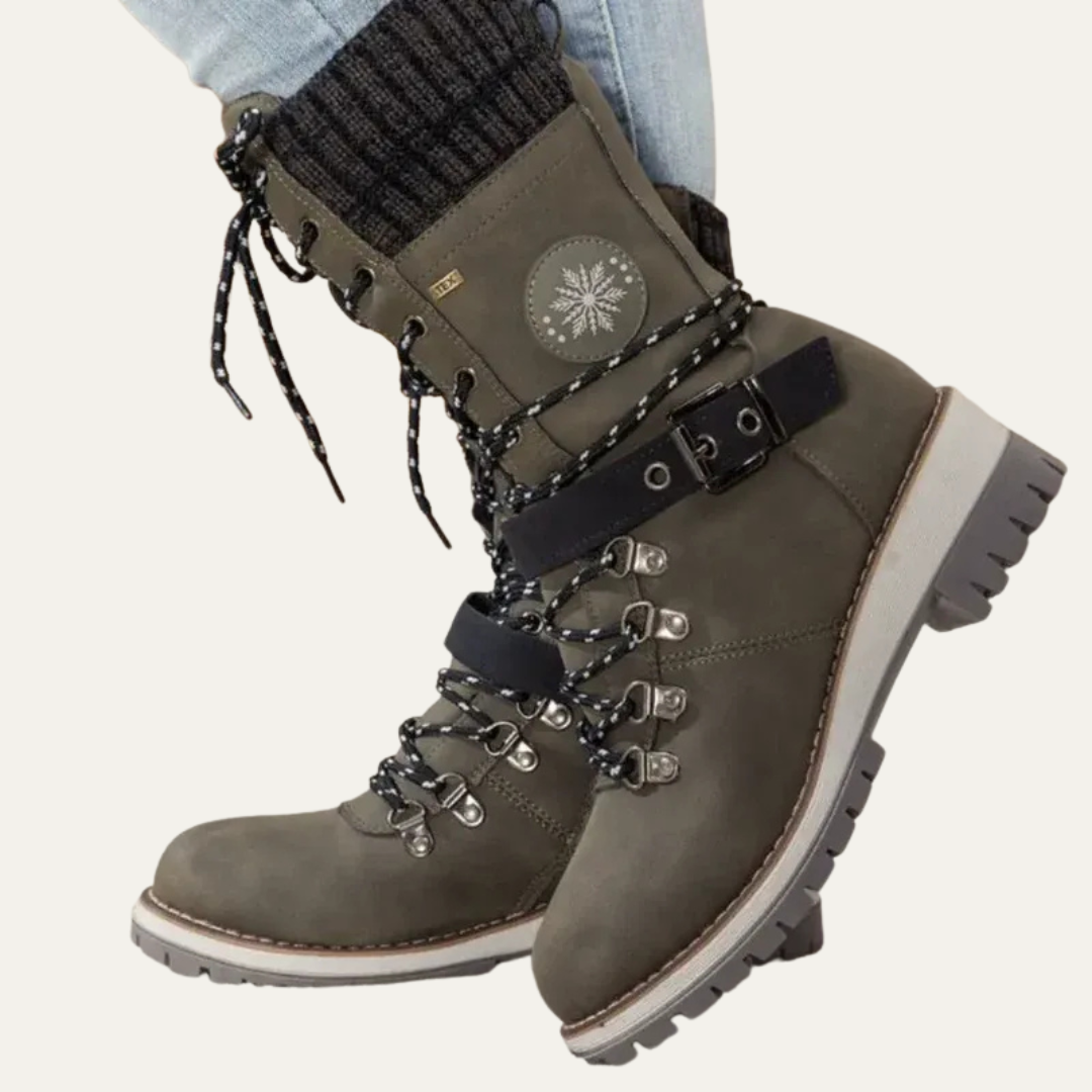 VogeLuxe | Women’s Mid Calf Winter Boots with Hiking Design
