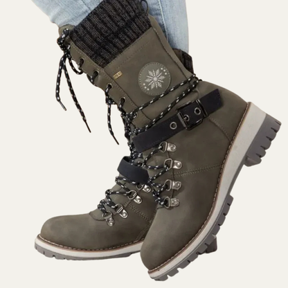 VogeLuxe | Women’s Mid Calf Winter Boots with Hiking Design