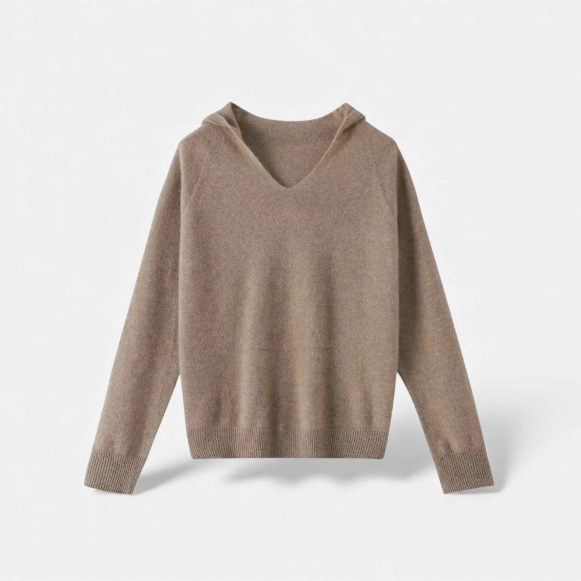 Cozy Women's Oversized Wool Knit Hooded Sweater - VogeLuxe