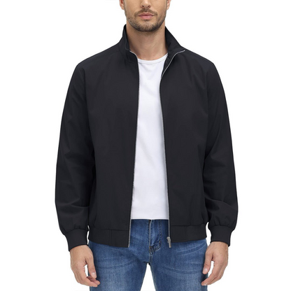 VogeLuxe | Men’s Minimalist Zip Front Blouson Jacket