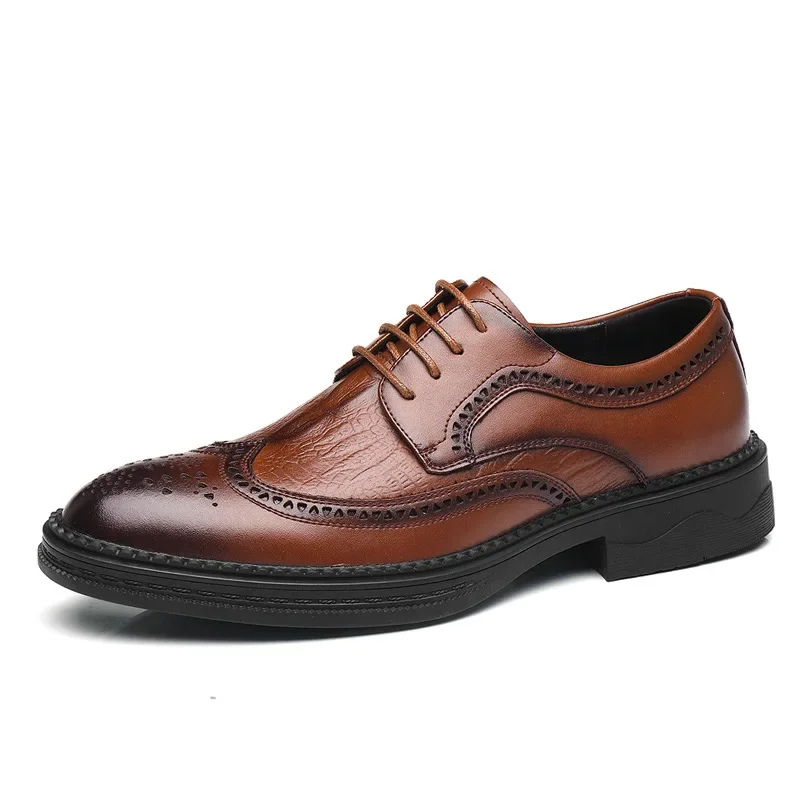 Classic Men's Vegan Leather Lace Up Dress Shoes