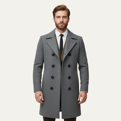 VogeLuxe | Men’s Mid-Length Double-Breasted Peacoat