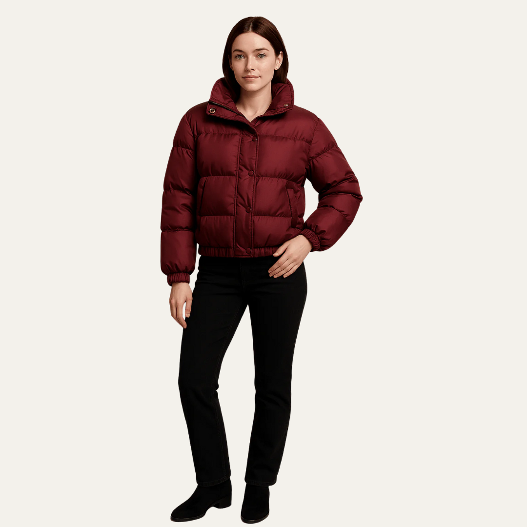 VogeLuxe | Women’s Boxy Cropped Puffer Jacket